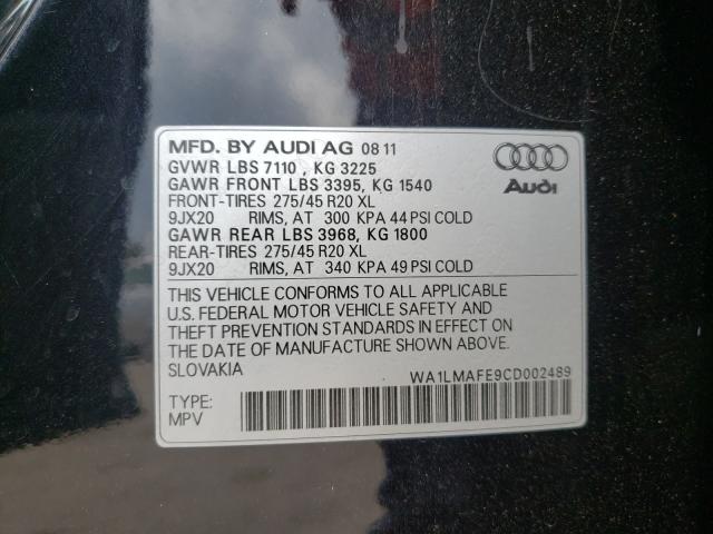 Photo 9 VIN: WA1LMAFE9CD002489 - AUDI Q7 PREMIUM 