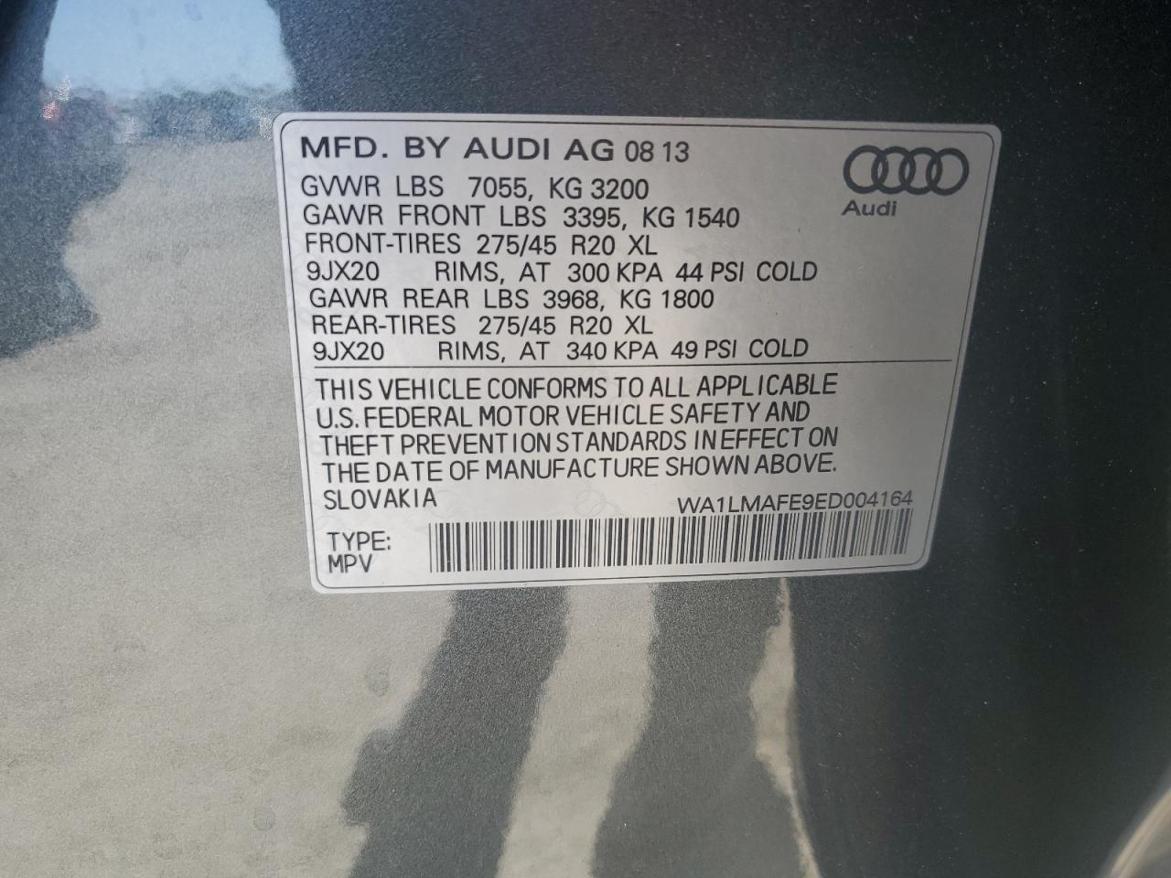 Photo 13 VIN: WA1LMAFE9ED004164 - AUDI Q7 