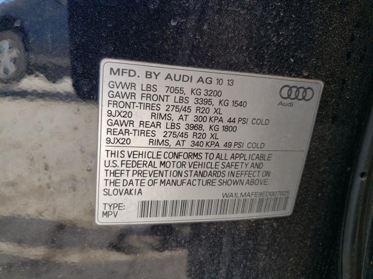 Photo 12 VIN: WA1LMAFE9ED007825 - AUDI Q7 