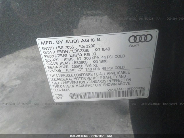 Photo 8 VIN: WA1LMAFE9FD009012 - AUDI Q7 