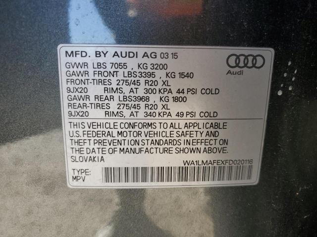 Photo 12 VIN: WA1LMAFEXFD020116 - AUDI Q7 TDI PRE 