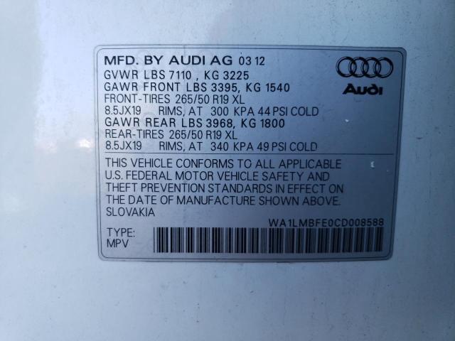 Photo 12 VIN: WA1LMBFE0CD008588 - AUDI Q7 