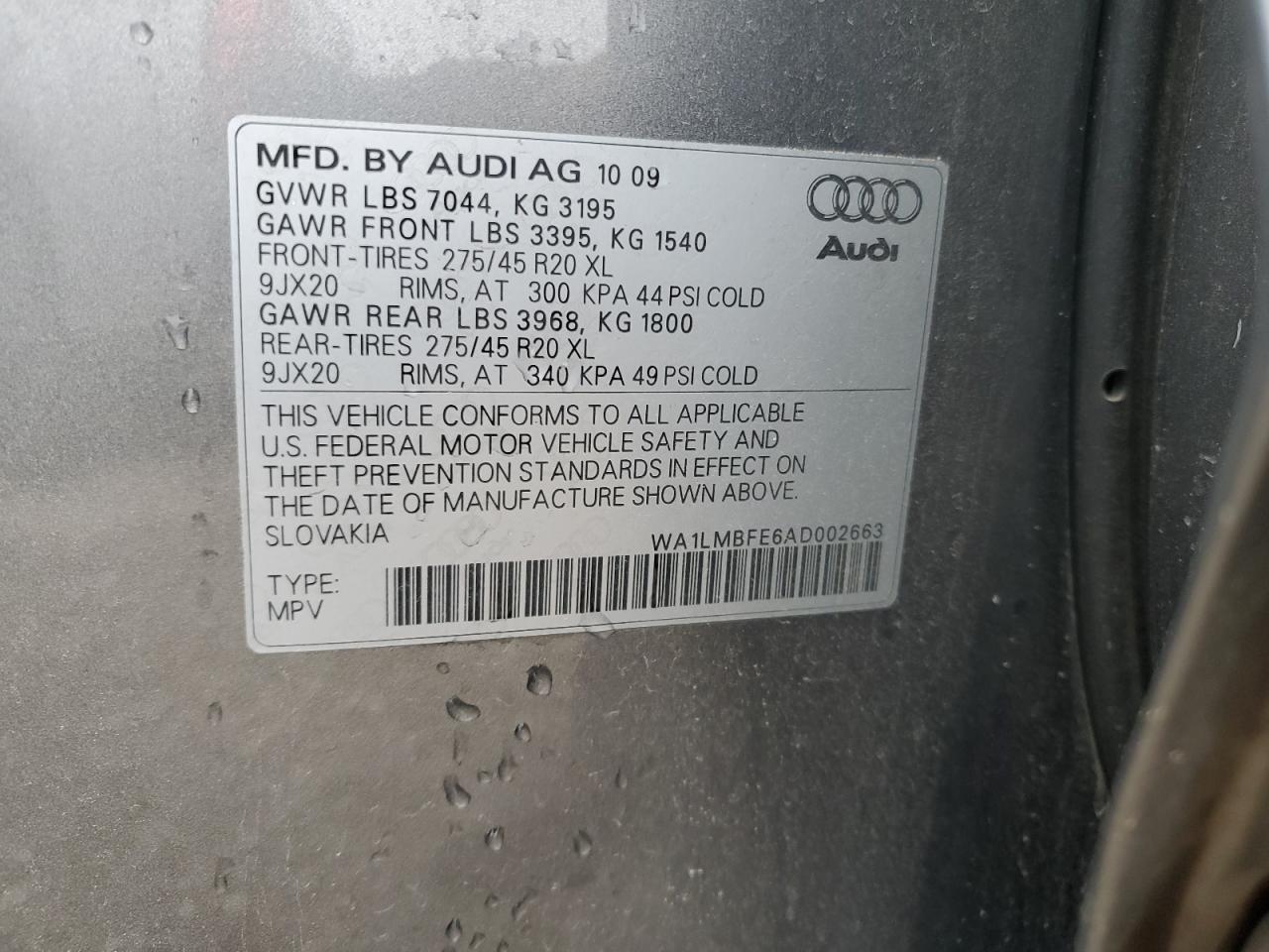 Photo 12 VIN: WA1LMBFE6AD002663 - AUDI Q7 