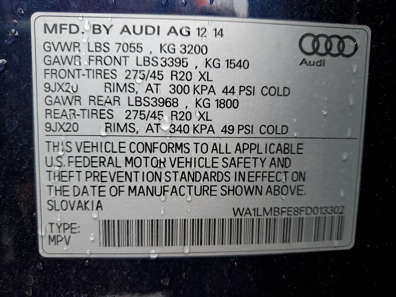 Photo 12 VIN: WA1LMBFE8FD013302 - AUDI Q7 