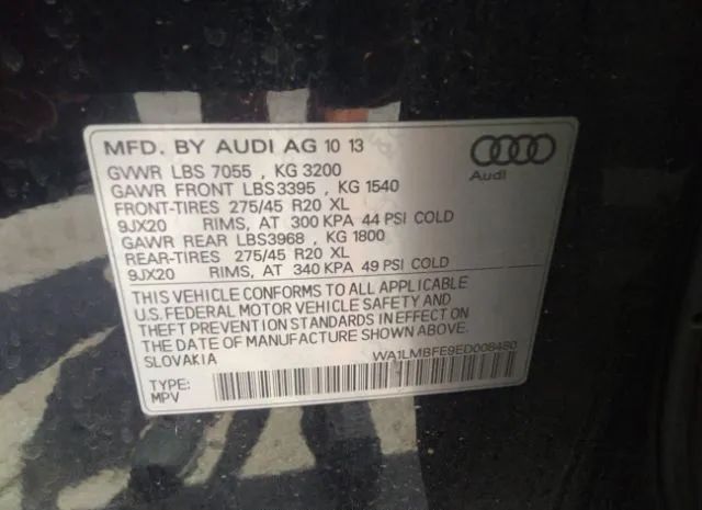 Photo 8 VIN: WA1LMBFE9ED008480 - AUDI Q7 