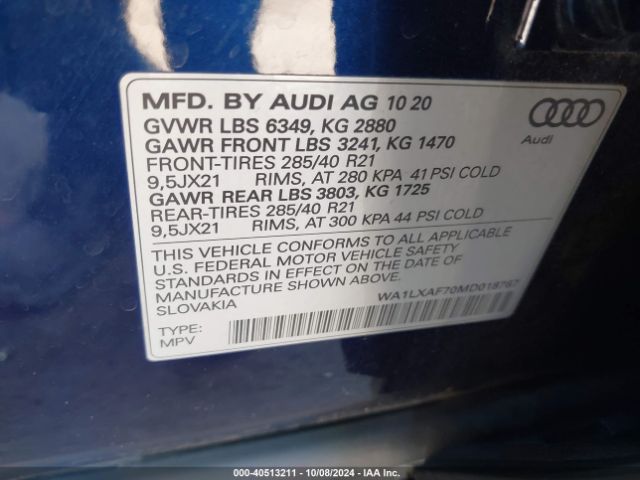 Photo 8 VIN: WA1LXAF70MD018767 - AUDI Q7 