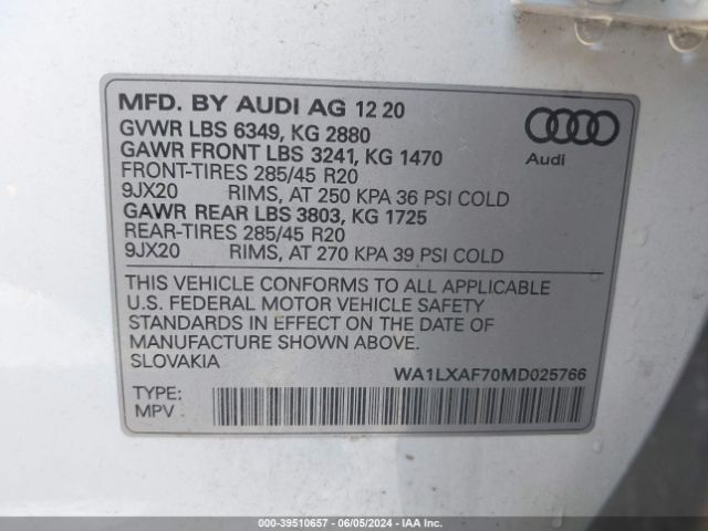 Photo 8 VIN: WA1LXAF70MD025766 - AUDI Q7 