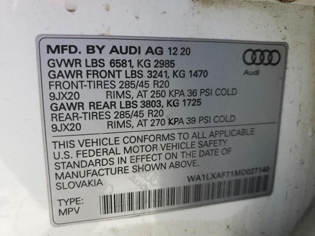 Photo 12 VIN: WA1LXAF71MD027140 - AUDI Q7 