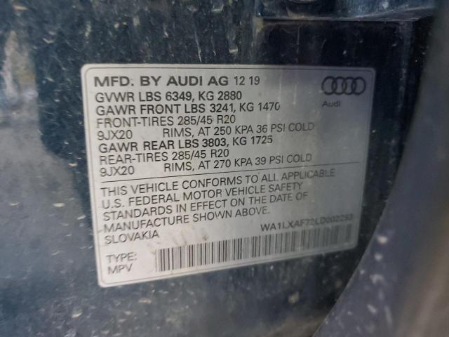 Photo 12 VIN: WA1LXAF72LD002293 - AUDI Q7 PREMIUM 