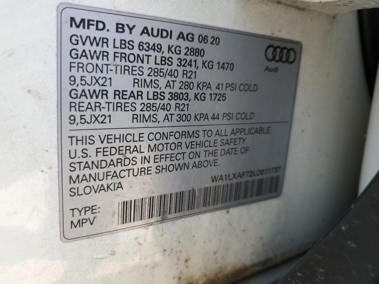 Photo 12 VIN: WA1LXAF72LD011737 - AUDI Q7 