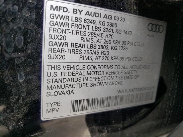 Photo 9 VIN: WA1LXAF72MD012579 - AUDI Q7 