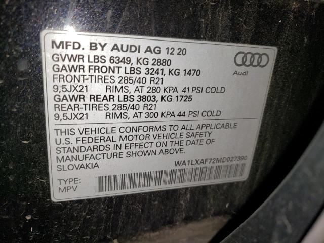 Photo 12 VIN: WA1LXAF72MD027390 - AUDI Q7 