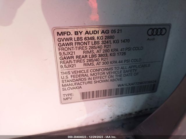 Photo 8 VIN: WA1LXAF72MD039524 - AUDI Q7 