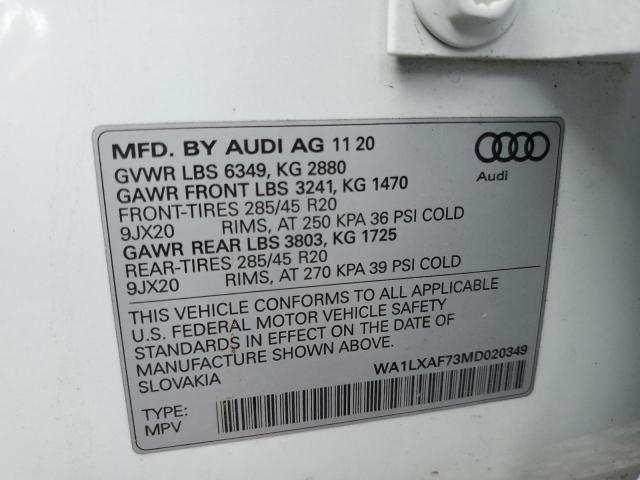 Photo 9 VIN: WA1LXAF73MD020349 - AUDI Q7 PREMIUM 