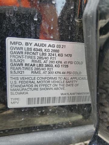 Photo 12 VIN: WA1LXAF74MD036107 - AUDI Q7 PREMIUM 