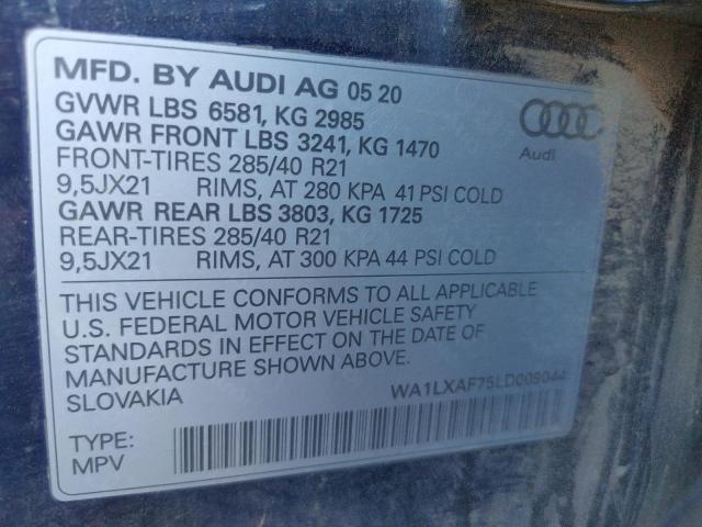 Photo 12 VIN: WA1LXAF75LD009044 - AUDI Q7 PREMIUM 