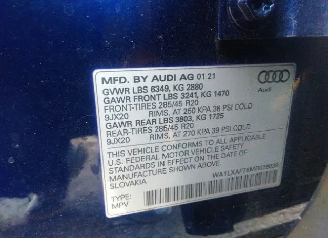 Photo 8 VIN: WA1LXAF76MD028039 - AUDI Q7 