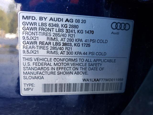 Photo 13 VIN: WA1LXAF77MD011959 - AUDI Q7 