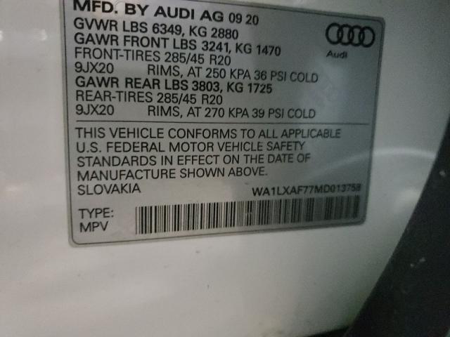 Photo 9 VIN: WA1LXAF77MD013758 - AUDI Q7 