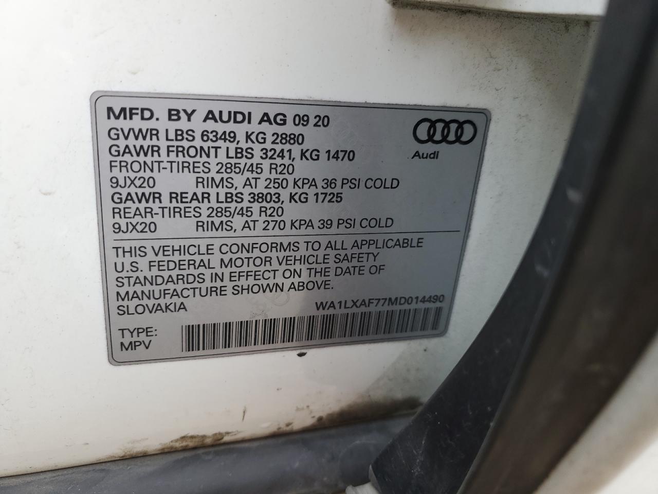 Photo 12 VIN: WA1LXAF77MD014490 - AUDI Q7 