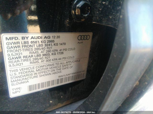 Photo 8 VIN: WA1LXAF78MD025109 - AUDI Q7 