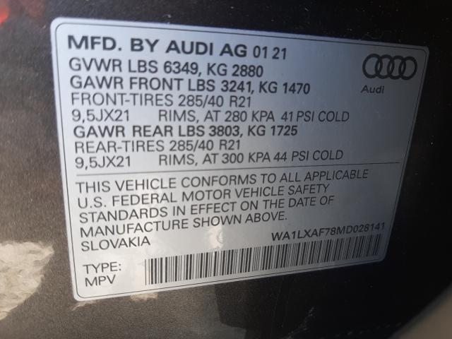 Photo 9 VIN: WA1LXAF78MD028141 - AUDI Q7 