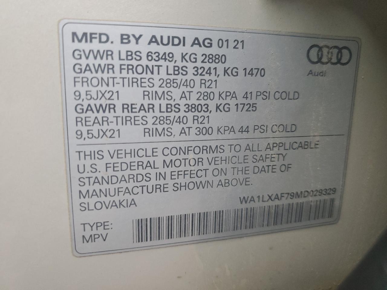 Photo 13 VIN: WA1LXAF79MD029329 - AUDI Q7 