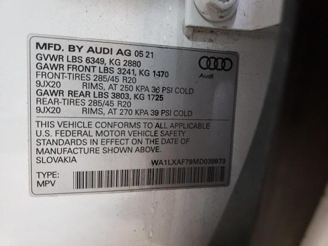 Photo 13 VIN: WA1LXAF79MD039973 - AUDI Q7 PREMIUM 