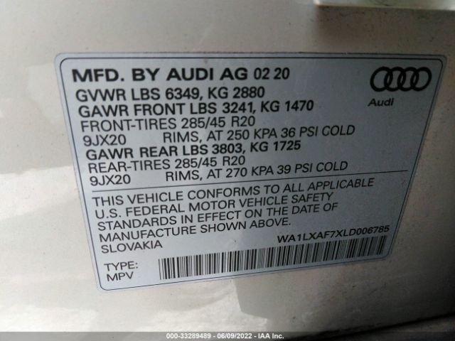 Photo 8 VIN: WA1LXAF7XLD006785 - AUDI Q7 