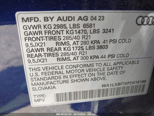 Photo 8 VIN: WA1LXBF70PD019198 - AUDI Q7 