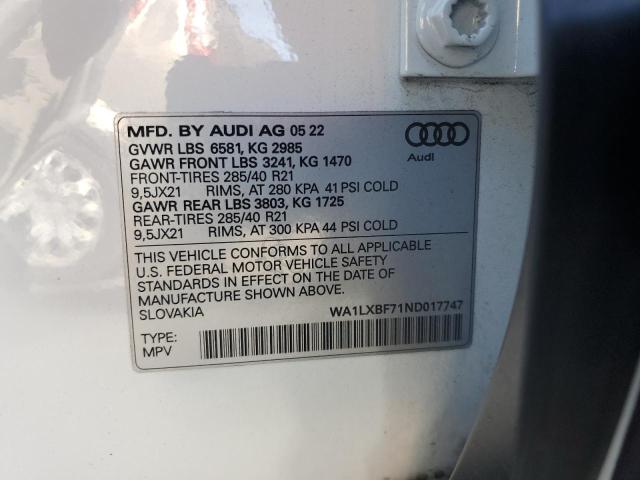 Photo 12 VIN: WA1LXBF71ND017747 - AUDI Q7 PREMIUM 