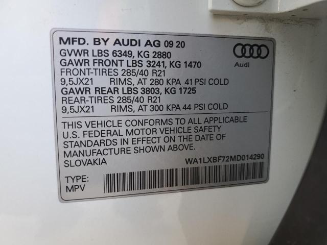 Photo 9 VIN: WA1LXBF72MD014290 - AUDI Q7 PREMIUM 