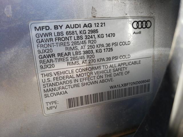 Photo 12 VIN: WA1LXBF72ND008040 - AUDI Q7 PREMIUM 