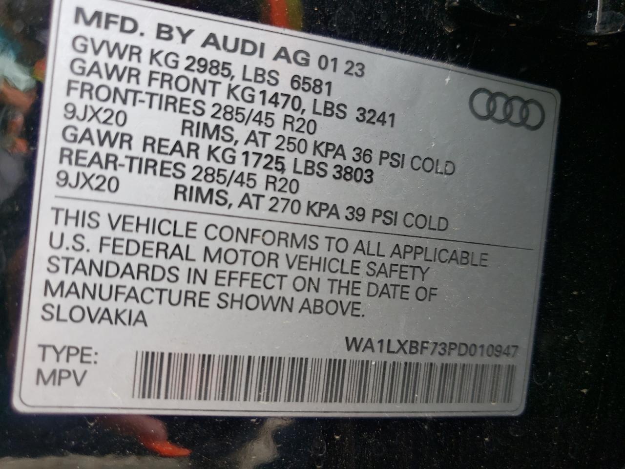 Photo 11 VIN: WA1LXBF73PD010947 - AUDI Q7 