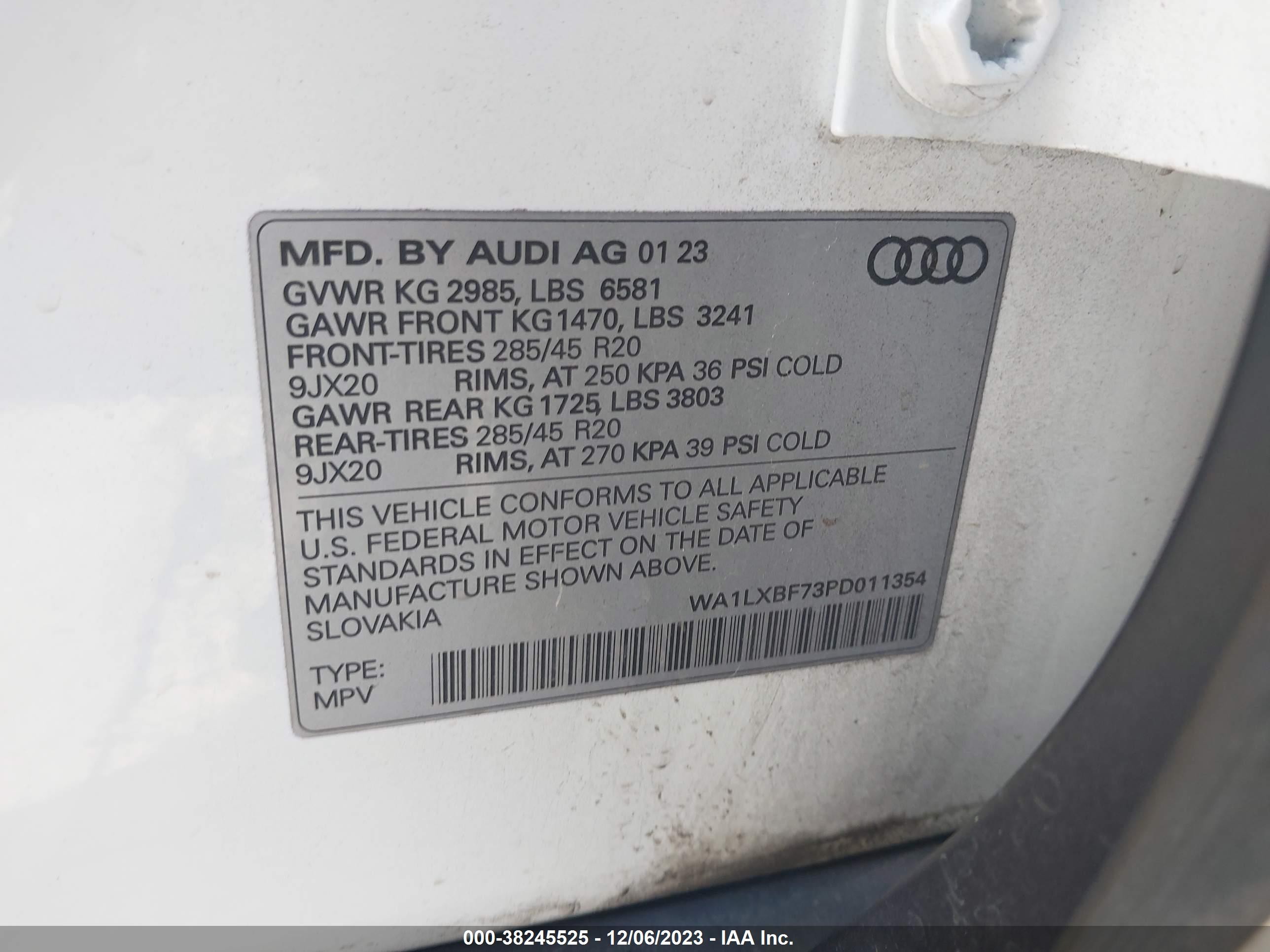 Photo 8 VIN: WA1LXBF73PD011354 - AUDI Q7 