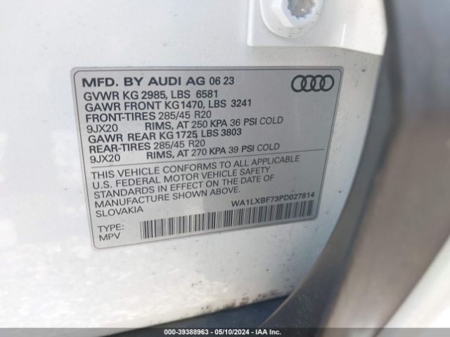 Photo 8 VIN: WA1LXBF73PD027814 - AUDI Q7 