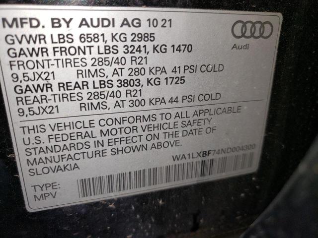 Photo 12 VIN: WA1LXBF74ND004300 - AUDI Q7 PREMIUM 