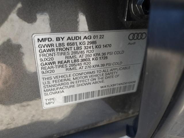 Photo 12 VIN: WA1LXBF74ND010436 - AUDI Q7 PREMIUM 