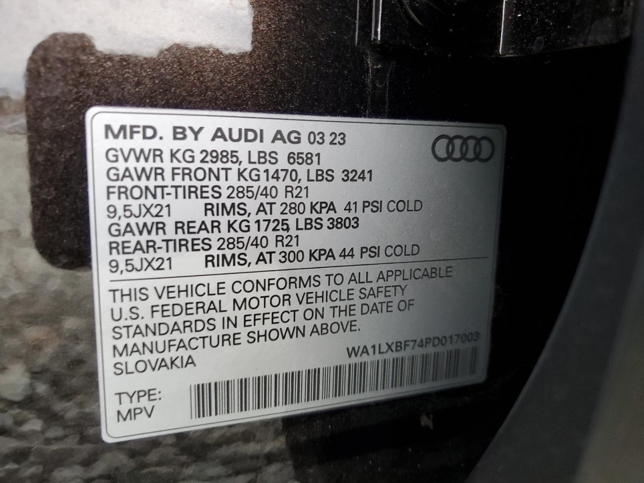 Photo 12 VIN: WA1LXBF74PD017003 - AUDI Q7 