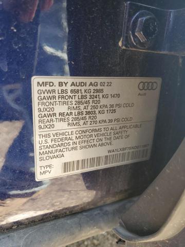 Photo 11 VIN: WA1LXBF75ND011997 - AUDI Q7 PREMIUM 