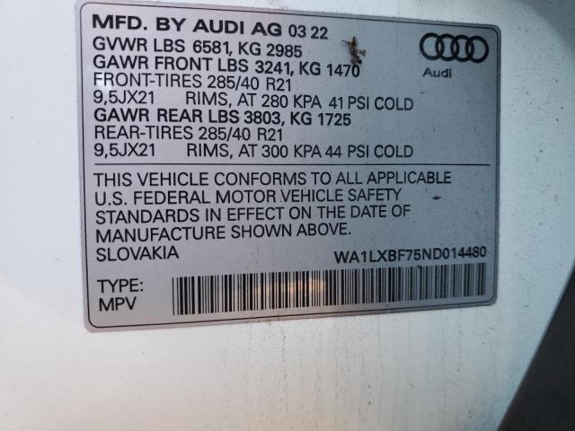 Photo 12 VIN: WA1LXBF75ND014480 - AUDI Q7 