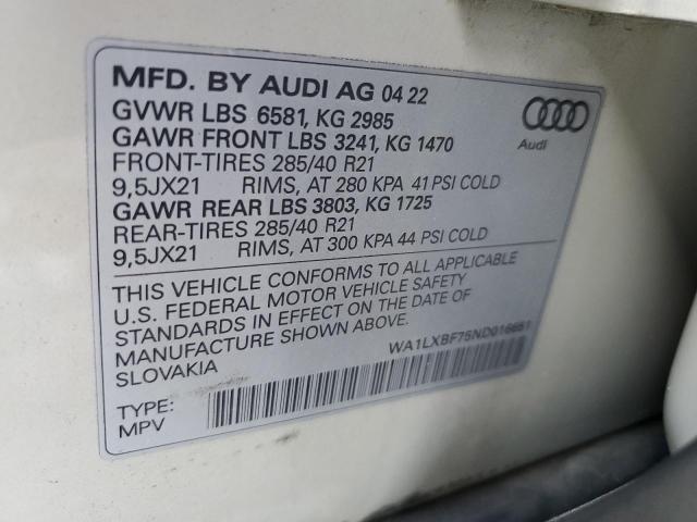 Photo 12 VIN: WA1LXBF75ND016651 - AUDI Q7 PREMIUM 