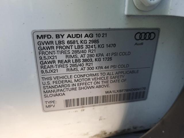 Photo 12 VIN: WA1LXBF76ND004170 - AUDI Q7 