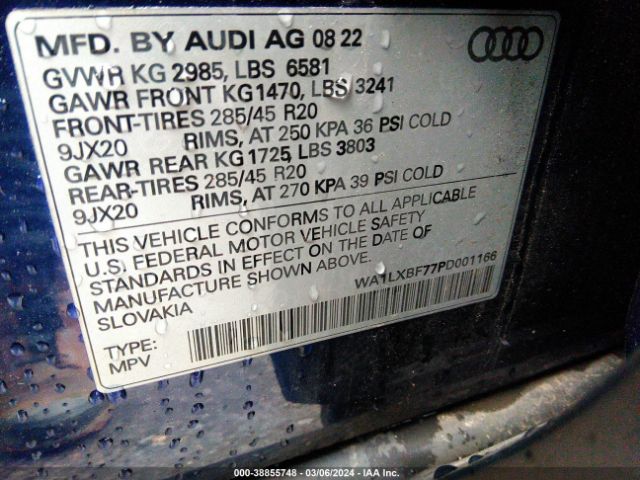 Photo 8 VIN: WA1LXBF77PD001166 - AUDI Q7 