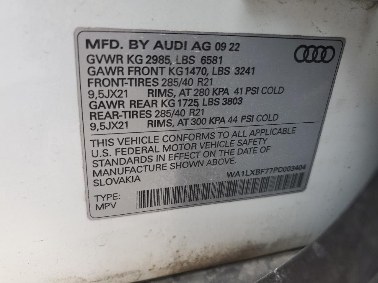 Photo 14 VIN: WA1LXBF77PD003404 - AUDI Q7 