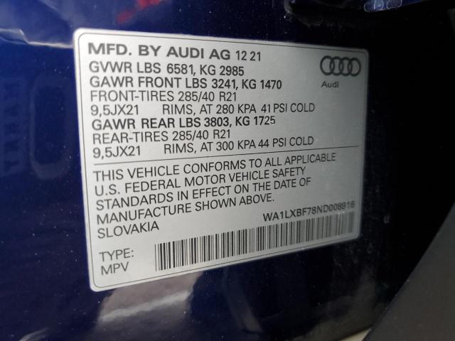 Photo 12 VIN: WA1LXBF78ND008916 - AUDI Q7 PREMIUM 