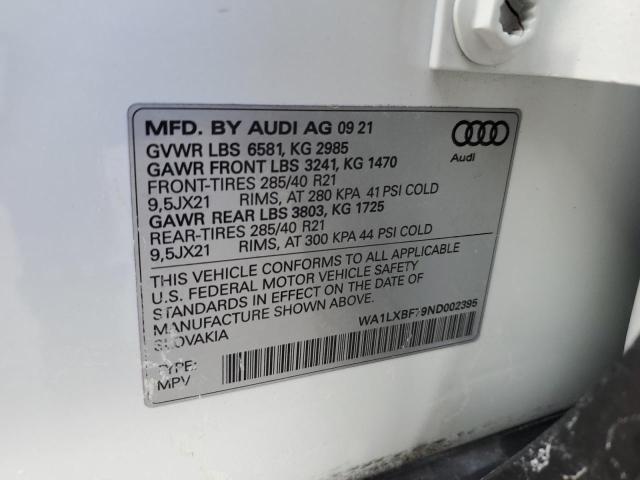 Photo 9 VIN: WA1LXBF79ND002395 - AUDI Q7 PREMIUM 