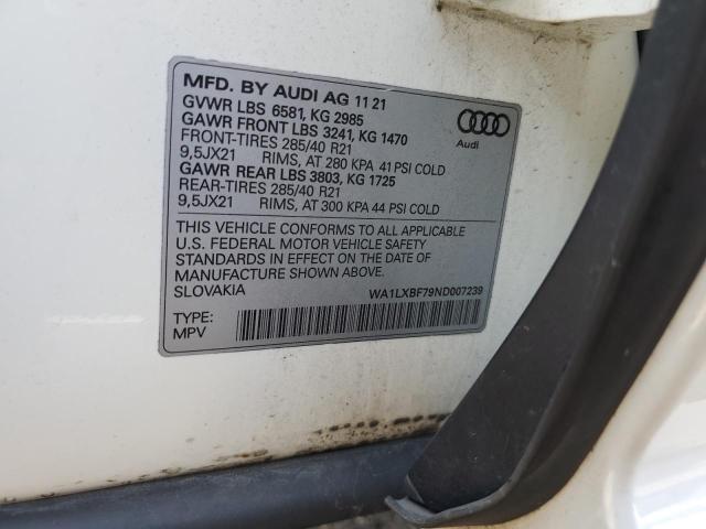 Photo 11 VIN: WA1LXBF79ND007239 - AUDI Q7 PREMIUM 