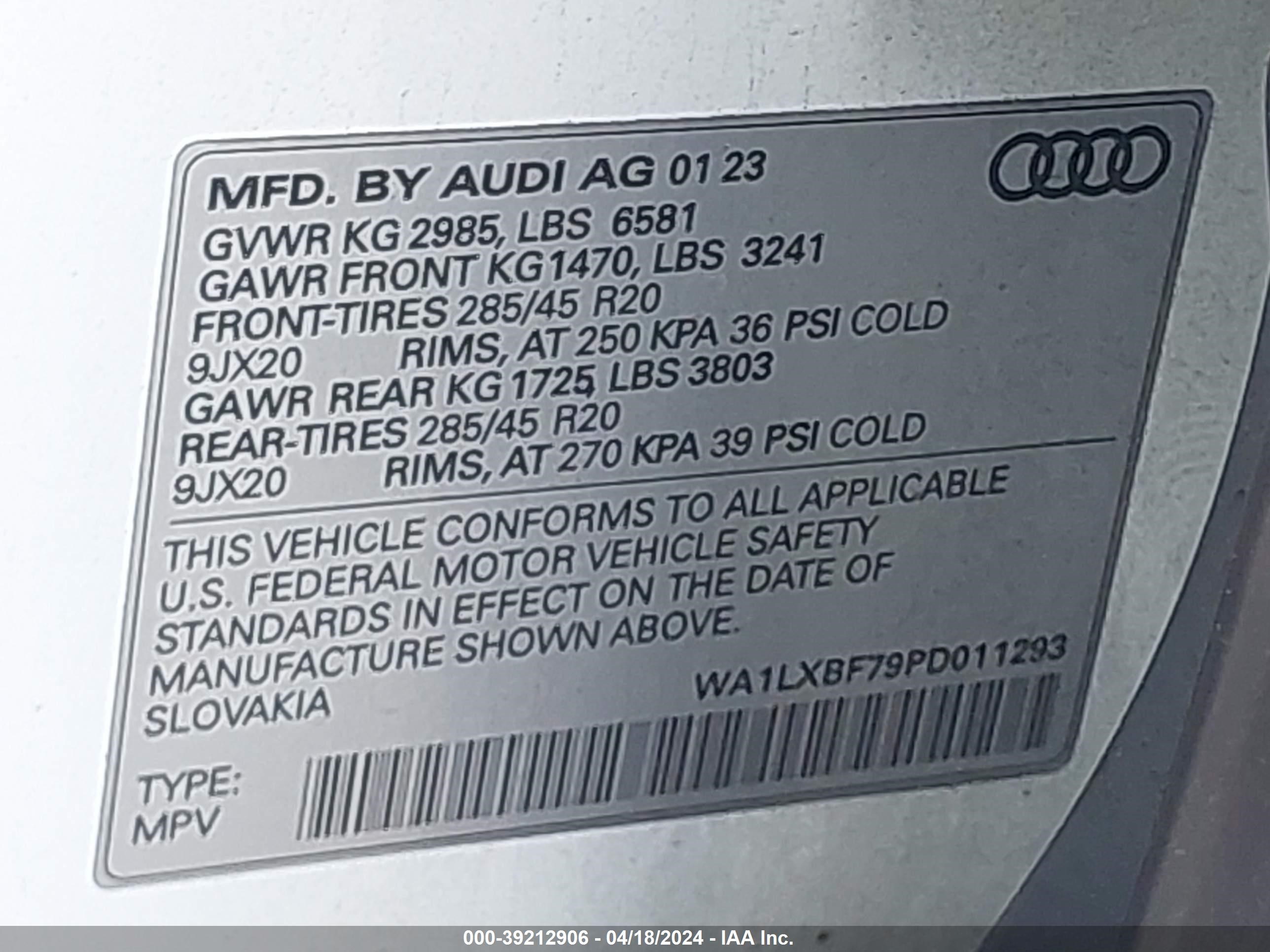 Photo 8 VIN: WA1LXBF79PD011293 - AUDI Q7 