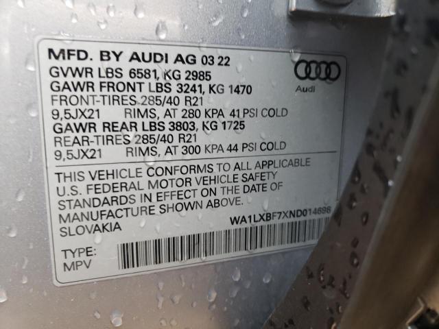 Photo 11 VIN: WA1LXBF7XND014698 - AUDI Q7 